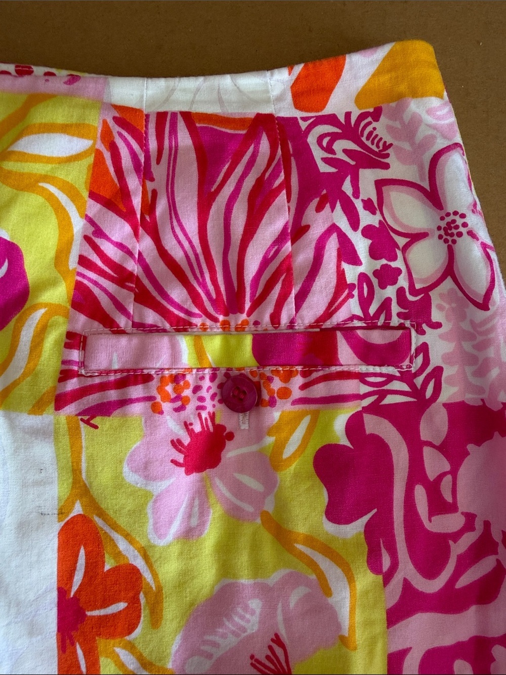 LILLY PULITZER Y2K Patchwork Floral Mini Skirt size 6 - Picture 7 of 8